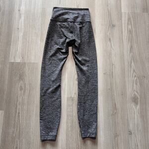 Women's Lululemon Black Gray Wunder Under Hi-Rise 7/8 Tight 25" Leggings Sz 2